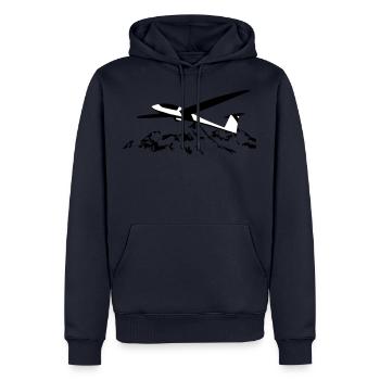 Pilote de planeur planeur volant pilote de planeur - Sweat à capuche Premium bio Homme - bleu marine - Devant - Nico (187cm)