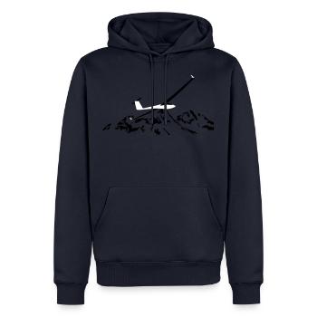 Pilote de planeur planeur volant pilote de planeur - Sweat à capuche Premium bio Homme - bleu marine - Devant - Nico (187cm)