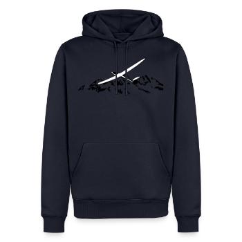Pilote de planeur planeur volant pilote de planeur - Sweat à capuche Premium bio Homme - bleu marine - Devant - Nico (187cm)