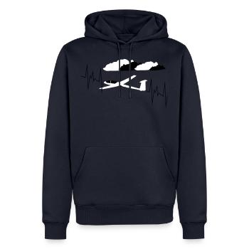 jantar planeur planeur planeur - Sweat à capuche Premium bio Homme - bleu marine - Devant - Nico (187cm)