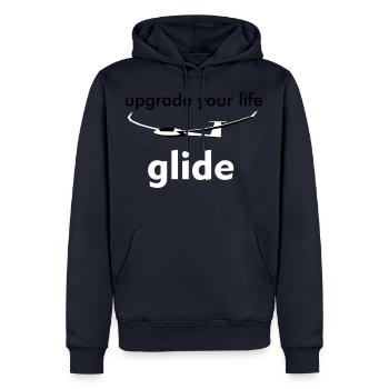 Glider Glider Glider Pilot Pilot - Men’s Premium Organic Hoodie - navy - Front - Nico (187cm)