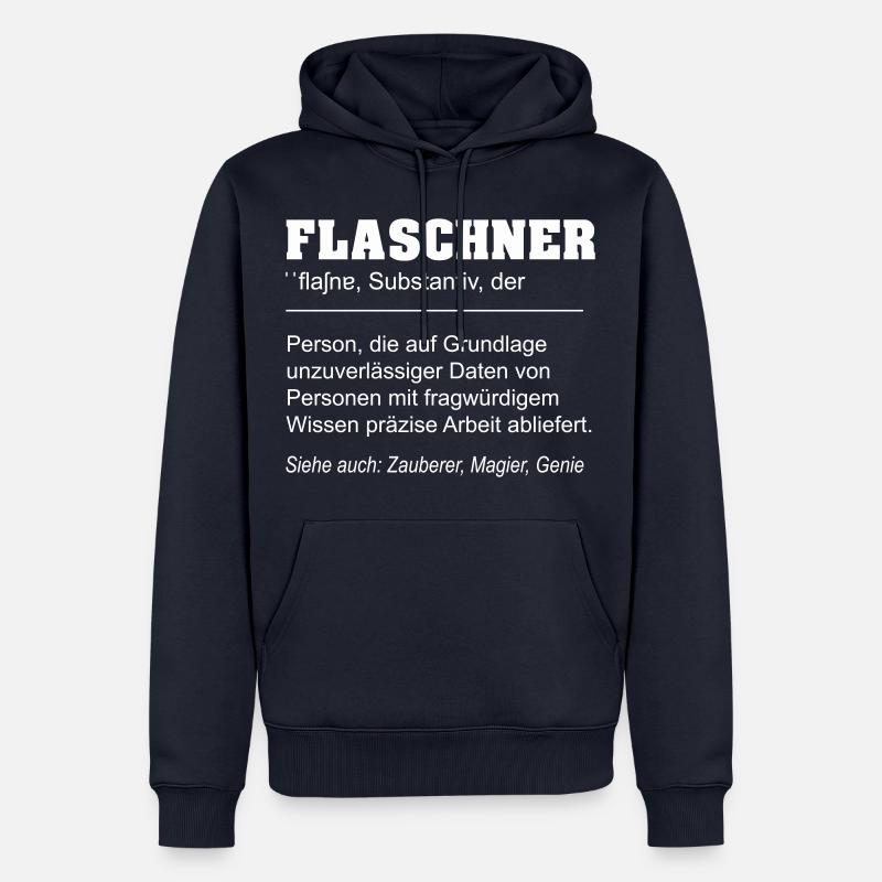 Flaschner lustige Definition - Männer Premium Bio Hoodie - Navy