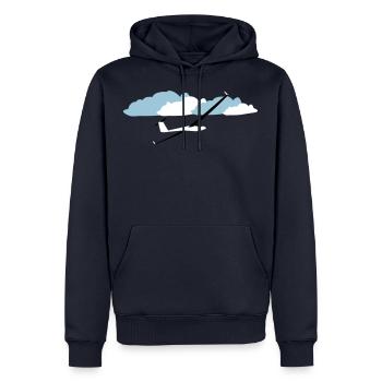 Pilote de planeur planeur volant pilote de planeur - Sweat à capuche Premium bio Homme - bleu marine - Devant - Nico (187cm)