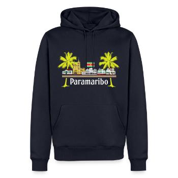 Cabins Paramaribo - Männer Premium Bio Hoodie - Navy - Vorne - Nico (187cm)
