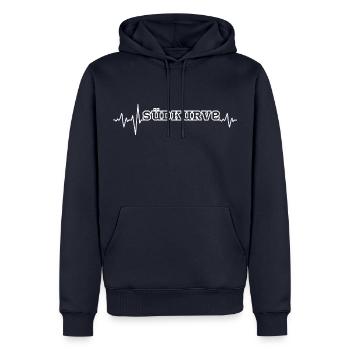 Südkurve Köln T-Shirt Fussball Fans Ultras - Männer Premium Bio Hoodie - Navy - Vorne - Nico (187cm)
