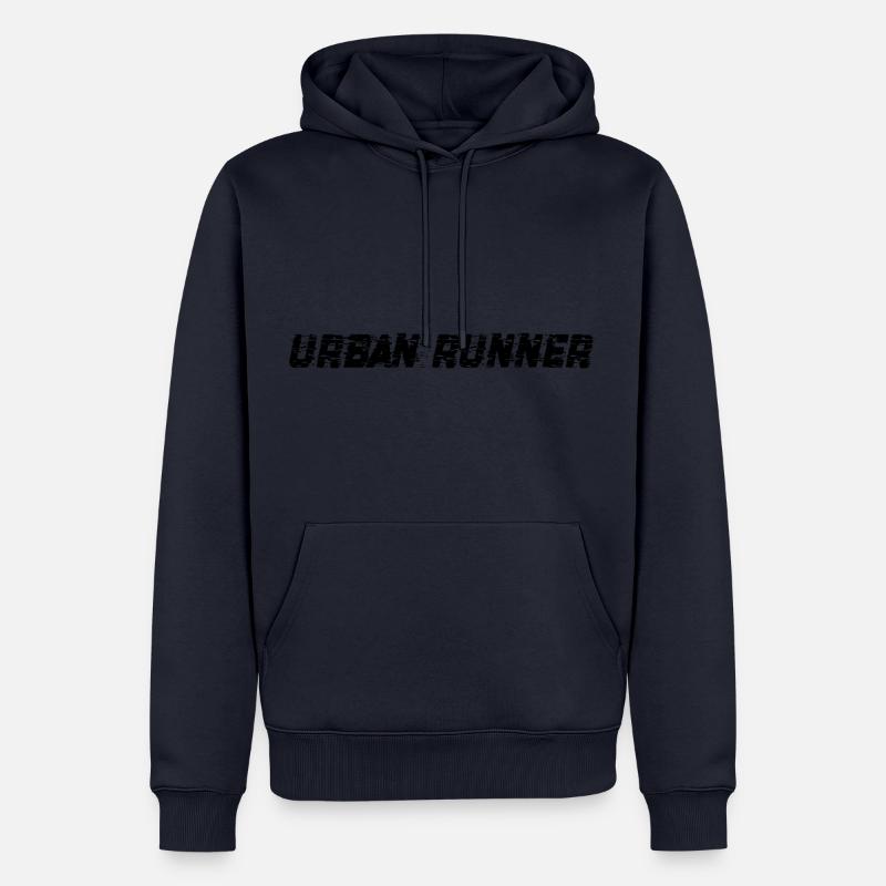 Coureur - Sweat à capuche Premium bio Homme - bleu marine