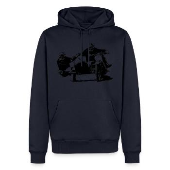 Sidecar Moto Cross - Männer Premium Bio Hoodie - Navy - Vorne - Nico (187cm)