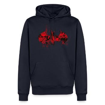 Batman Logo Red - Men’s Premium Organic Hoodie - navy - Front - Nico (187cm)