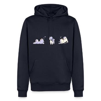 Shiba Inu Welpe 03 Creme Alle - Männer Premium Bio Hoodie - Navy - Vorne - Nico (187cm)