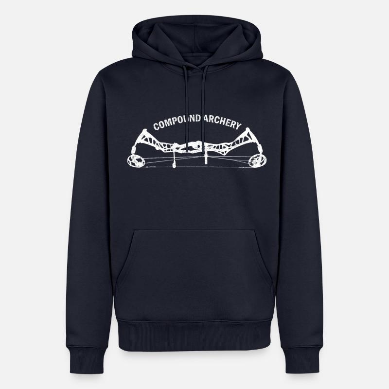 Compound Bogensport - Männer Premium Bio Hoodie - Navy