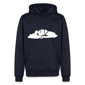 Glider Gliding Gliding Gliding Glider - Men’s Premium Organic Hoodie - navy - Front - Nico (187cm)