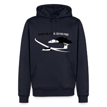 Glider Gliding Gliding Gliding Glider - Men’s Premium Organic Hoodie - navy - Front - Nico (187cm)