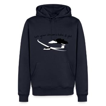 Glider Gliding Gliding Gliding Glider - Men’s Premium Organic Hoodie - navy - Front - Nico (187cm)