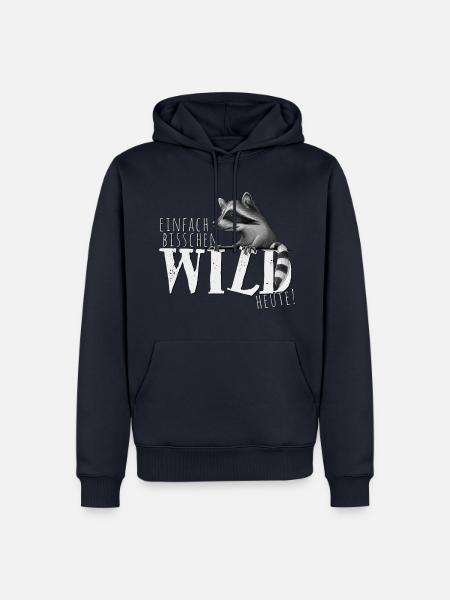 Einfach bisschen wild heute! Waschbär Raccoon - Männer Premium Bio Hoodie - Navy