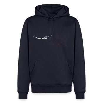 Glider Gliding Gliding Gliding Glider - Men’s Premium Organic Hoodie - navy - Front - Nico (187cm)