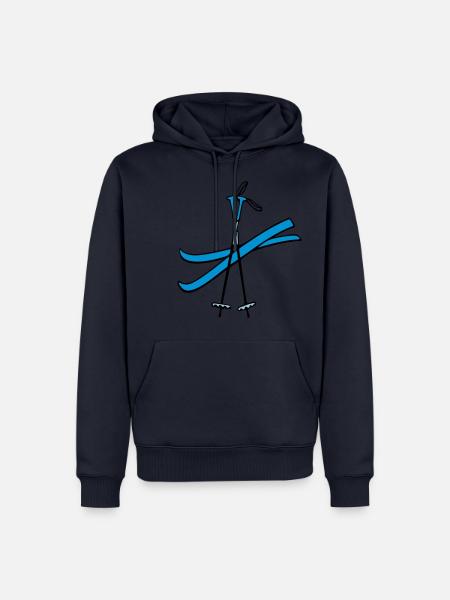 Ski - Männer Premium Bio Hoodie - Navy