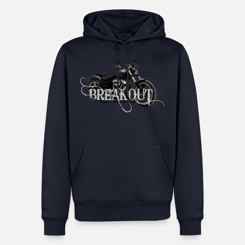 BREAKOUT - Männer Premium Bio Hoodie - Navy