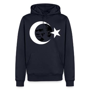 Kemal Atatürk Türkiye Osmanli Bozkurt Türkei - Männer Premium Bio Hoodie - Navy - Vorne - Nico (187cm)