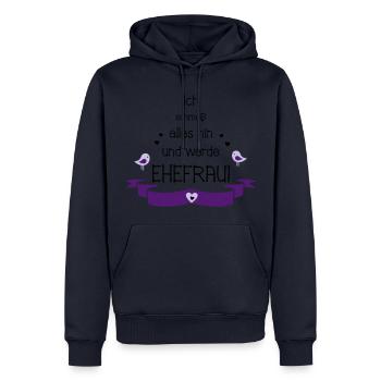 Junggesellinnenabschied Hochzeit Ehefrau Geschenk - Männer Premium Bio Hoodie - Navy - Vorne - Nico (187cm)