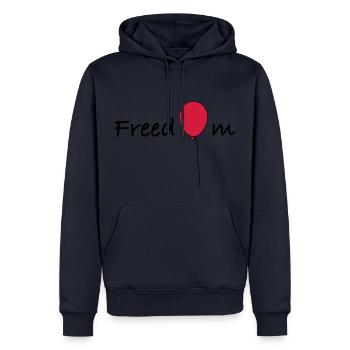 liberté - Sweat à capuche Premium bio Homme - bleu marine - Devant - Nico (187cm)