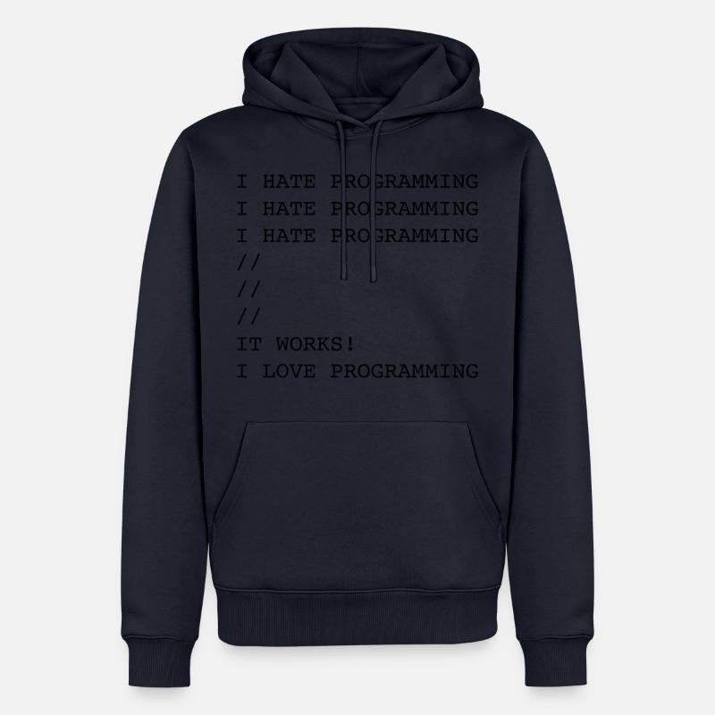 I Hate Programming - Männer Premium Bio Hoodie - Navy