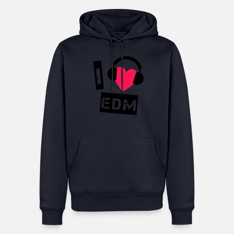 EDM ELECTRO - Sweat à capuche Premium bio Homme - bleu marine