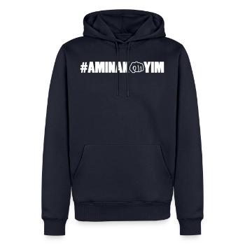Aminakoyim - Männer Premium Bio Hoodie - Navy - Vorne - Nico (187cm)