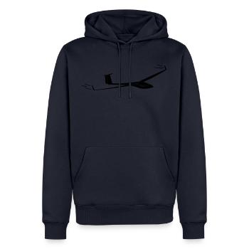 Segelflugzeug - Männer Premium Bio Hoodie - Navy - Vorne - Nico (187cm)