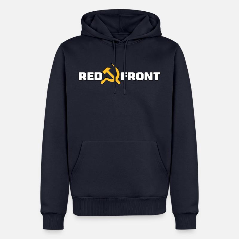 Red Front – Hammer and Sickle - Männer Premium Bio Hoodie - Navy