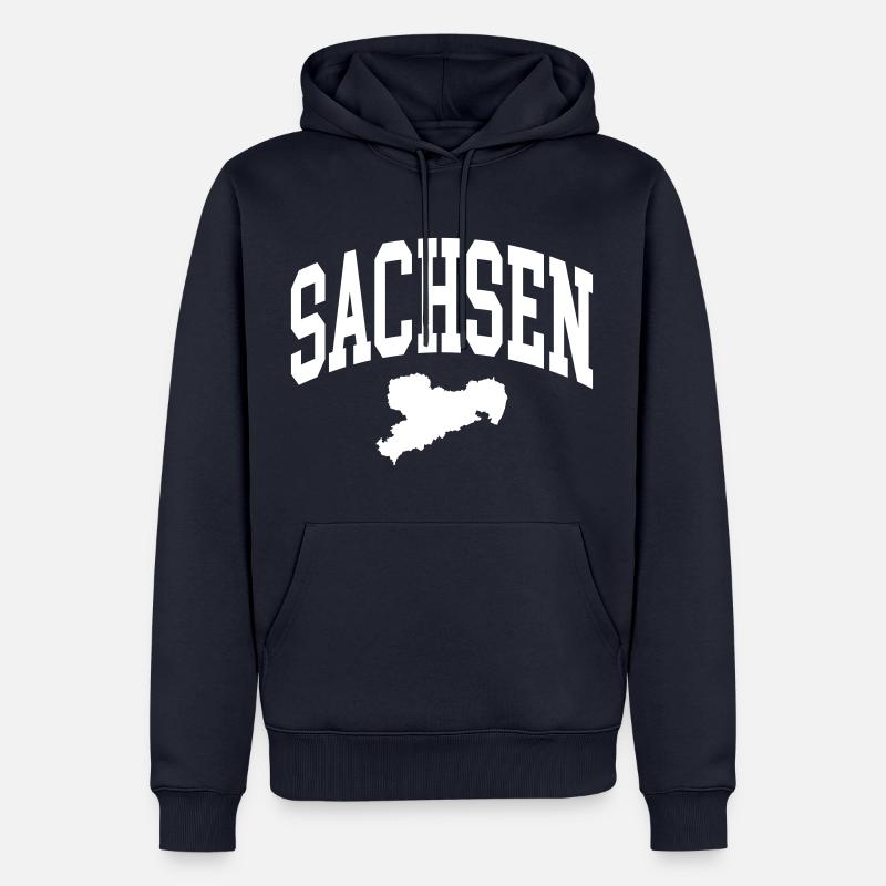 Saxe - Sweat à capuche Premium bio Homme - bleu marine