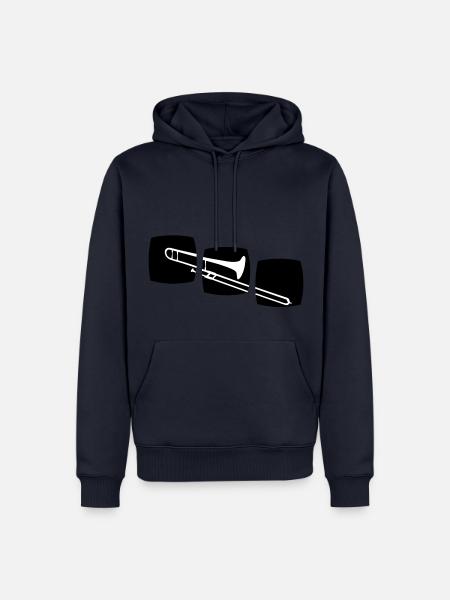 Posaune Posaunist Musiker Band Motiv, Jazz & - Männer Premium Bio Hoodie - Navy