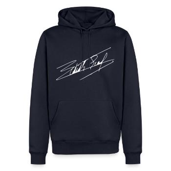 Autographe d'Édith Piaf - Sweat à capuche Premium bio Homme - bleu marine - Devant - Nico (187cm)