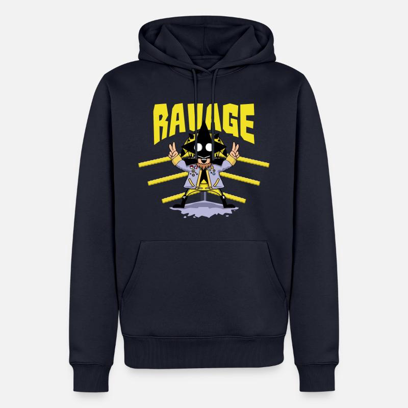 Ravage est JAUNE - 2024 - Sweat à capuche Premium bio Homme - bleu marine