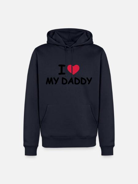 I Love My Daddy - Männer Premium Bio Hoodie - Navy