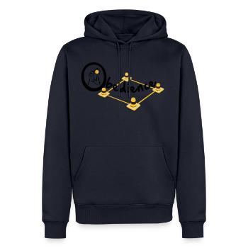 Obedience - Männer Premium Bio Hoodie - Navy - Vorne - Nico (187cm)