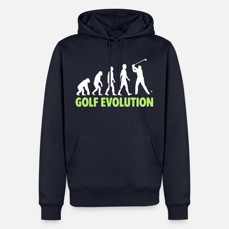 Golf Evolution Sport Motiv - Männer Premium Bio Hoodie - Navy