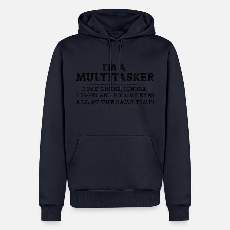 Ich bin ein Multitasker - Männer Premium Bio Hoodie - Navy