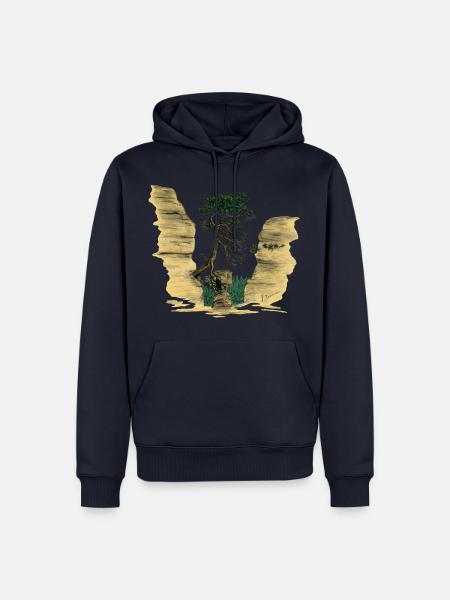 Elbe Sandstone Mountains - Men’s Premium Organic Hoodie - navy