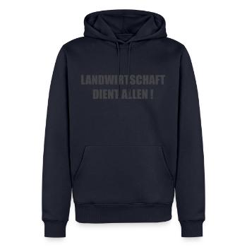 Landwirtschaft Landwirt Bauer Spruch - Männer Premium Bio Hoodie - Navy - Vorne - Nico (187cm)