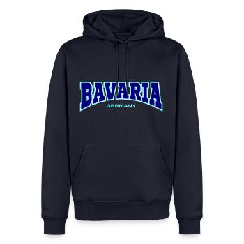 BAVARIA - Männer Premium Bio Hoodie - Navy - Vorne - Nico (187cm)