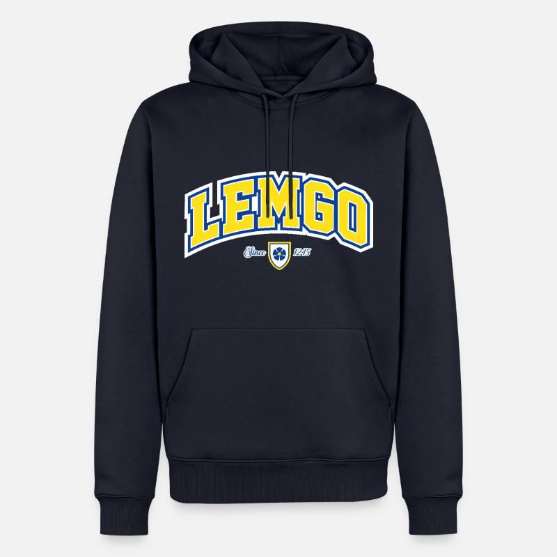 Lemgo - Männer Premium Bio Hoodie - Navy
