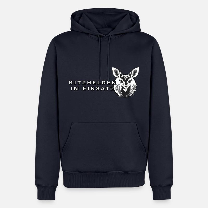 Kitzhelden im Einsatz - Männer Premium Bio Hoodie - Navy