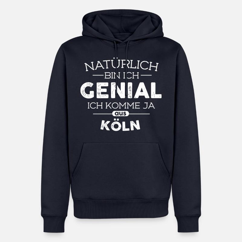 Städte Köln Genial - Männer Premium Bio Hoodie - Navy