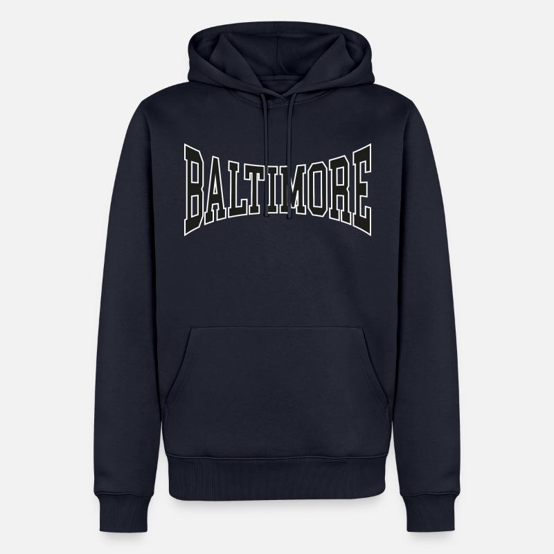 Baltimore - Männer Premium Bio Hoodie - Navy
