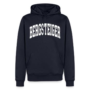 Bergsteiger - Männer Premium Bio Hoodie - Navy - Vorne - Nico (187cm)