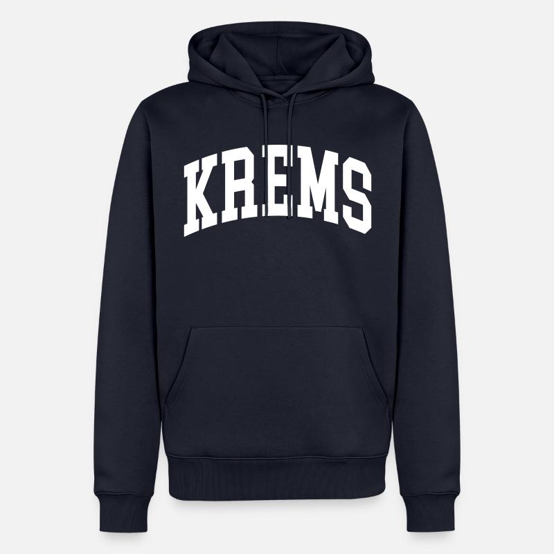 Krems - Sweat à capuche Premium bio Homme - bleu marine