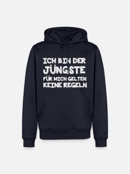 Ich bin der Jüngste - Männer Premium Bio Hoodie - Navy