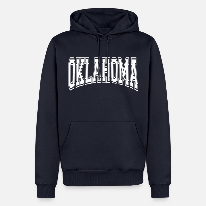 Oklahoma - Sweat à capuche Premium bio Homme - bleu marine