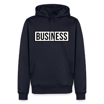 Business-Shirt - Männer Premium Bio Hoodie - Navy - Vorne - Nico (187cm)