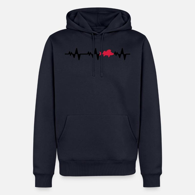 alarme de la perche - Sweat à capuche Premium bio Homme - bleu marine